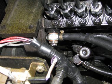 Injection pump. View from top