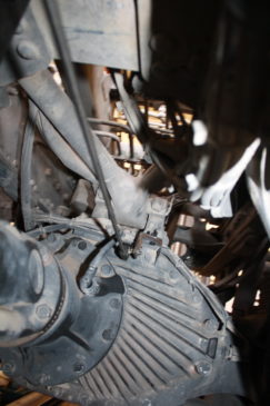 The second rod is connected to rear axle