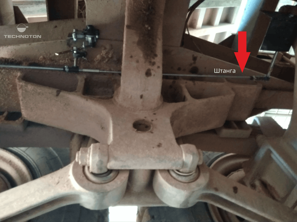 Installation of GNOM DP on two vehicle axles using a rod