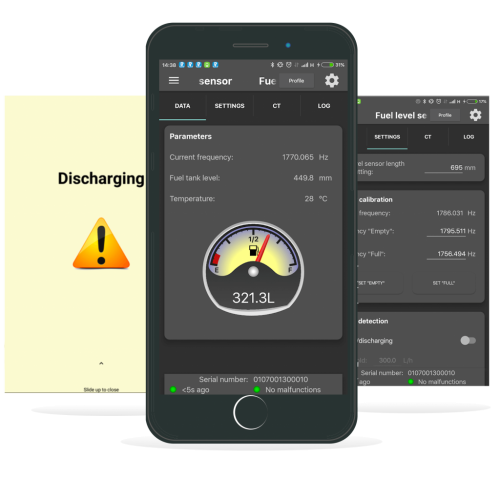 Fuel Tank Monitor smartphone app