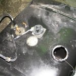 DUT-E fuel level sensor installed in truck tank