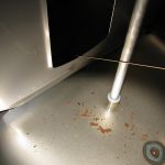 DUT-E fuel level sensor installed in truck tank