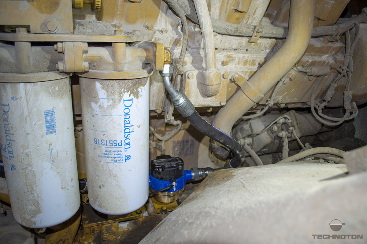 DFM Marine flowmeter is installed in a fuel supply line