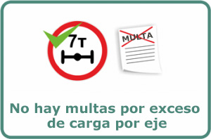 No hay multas por exceso de carga por eje