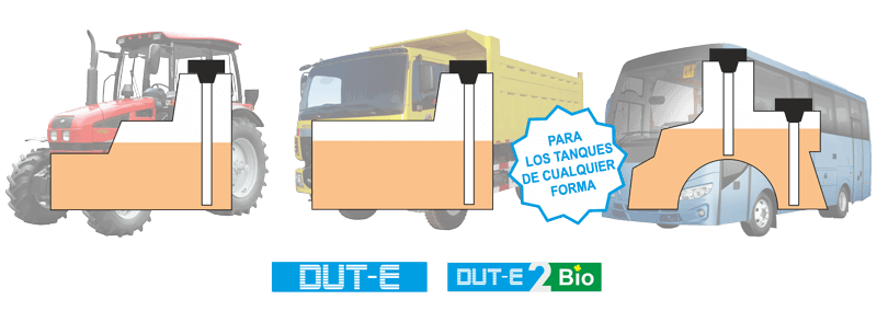 Sensor de volumen de combustible para un tanque complicado
