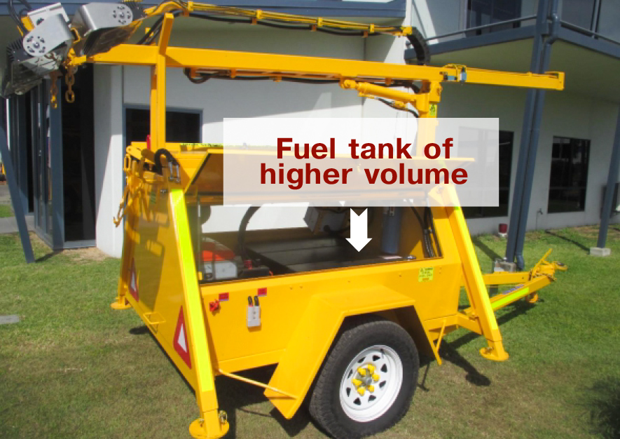 Fuel tank of higher volume Fuel tank of higher volume