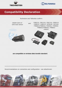 Teltonika compatible with Technoton GNOM DDE S7. Declaration and Recommendations on connecting Teltonika compatible with Technoton GNOM DDE S7. Declaration and Recommendations on connecting
