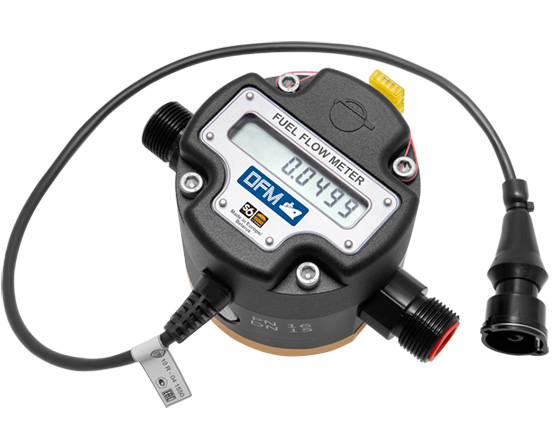 Big flowmeter with output signal cable and display