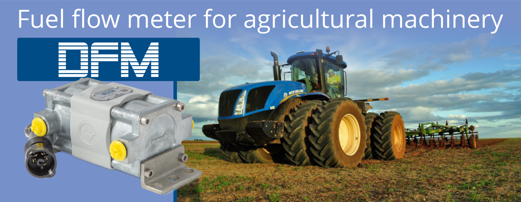 Fuel flow meter for agricultural machinery