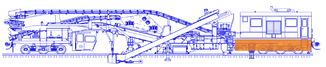 Fuel tanks on rail track maintenance machines