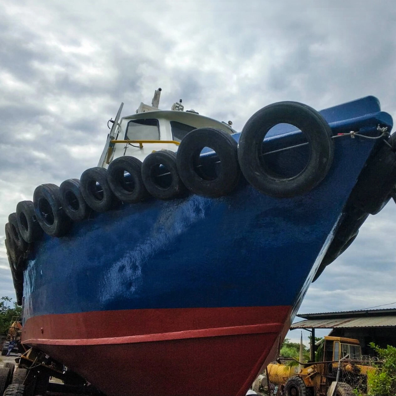 The ship on which the monitoring system is installed The ship on which the marine monitoring system is installed