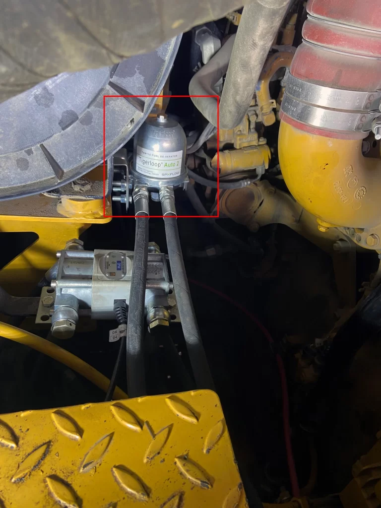 DFM flowmeter and deaerator are installed in the CAT fuel system DFM flowmeter and deaerator are installed in the CAT fuel system