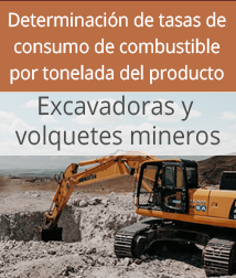 Determinación del consumo de combustible en volquetes mineros y excavadoras