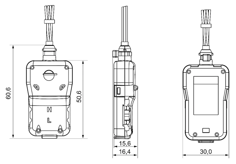 CANCrocodile Mini contactless CAN bus data reader, sniffer drawing CANCrocodile Mini contactless CAN bus data sniffer drawing
