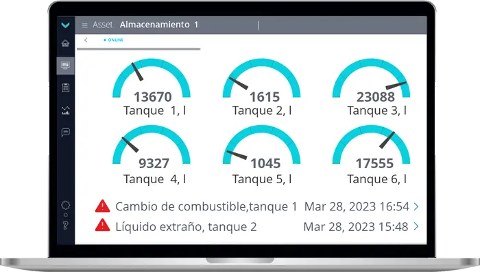 Monitoreo de recipientes fijos a distancia - servicio en línea Monitoreo de recipientes fijos a distancia - servicio en línea