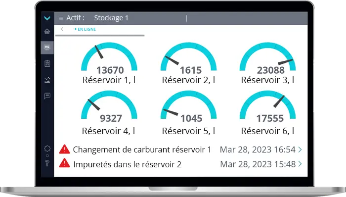 Surveillance à distance des réservoirs stationnaires - service en ligne