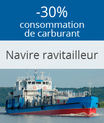 Navire ravitailleur consommation de carburant -30%