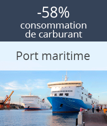 Port maritime consommation de carburant -58%