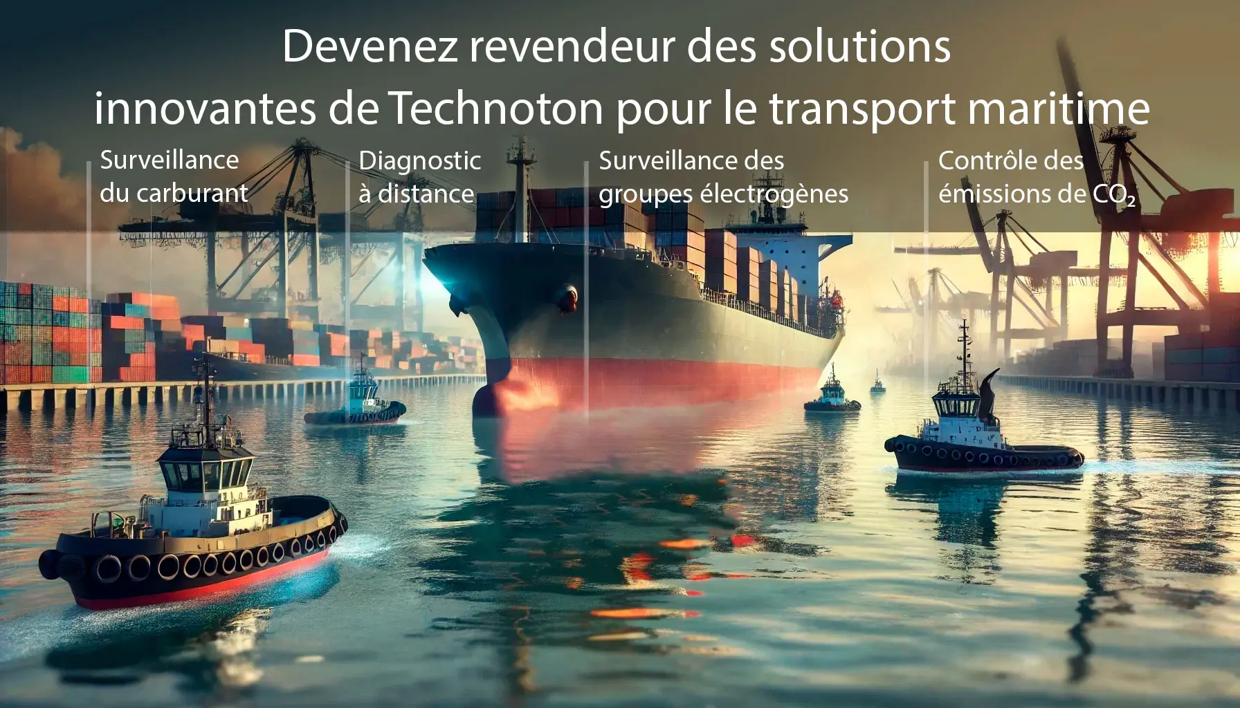 Devenez revendeur des solutions innovantes de Technoton pour le transport maritime