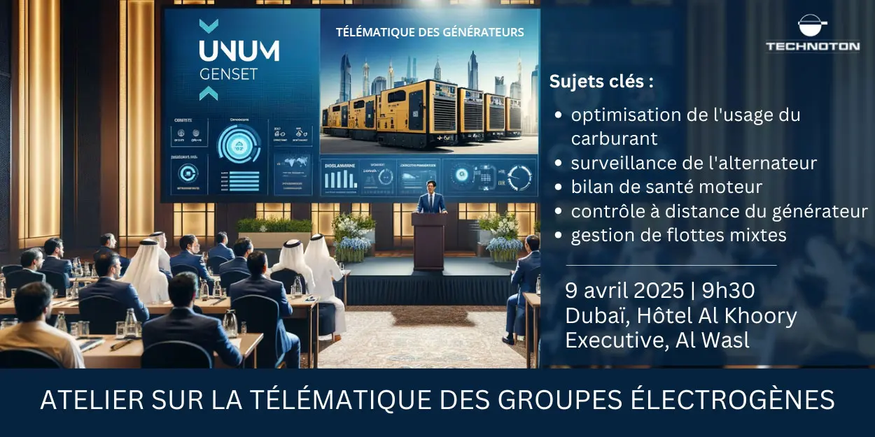 Atelier sur la télématique des groupes électrogènes à Dubaï, Émirats arabes  unis, 2025​