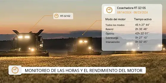 Monitoreo de las horas y el rendimiento del motor