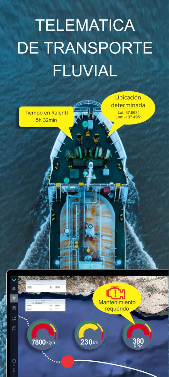 Telemática de transporte fluvial - Sistema de monitoreo de naves marítimas y fluviales Telemática de transporte fluvial - Sistema de monitoreo de naves marítimas y fluviales