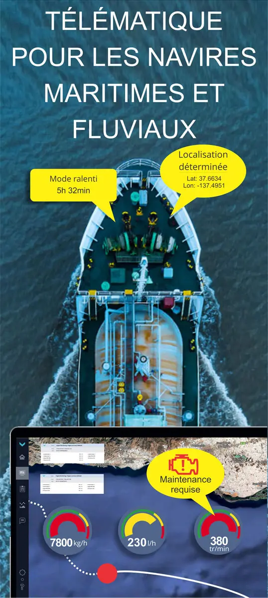 Télématique marine - Système de surveillance à distance des performances des navires et de gestion du carburant Télématique marine - Système de surveillance à distance des performances des navires et de gestion du carburant