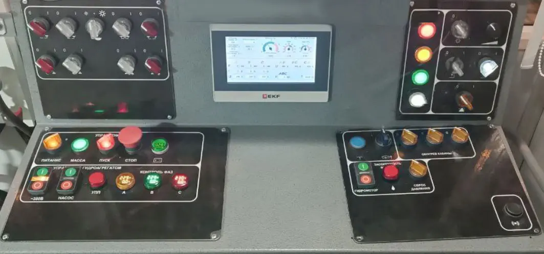 Generator operation data is shown on operator’s panel