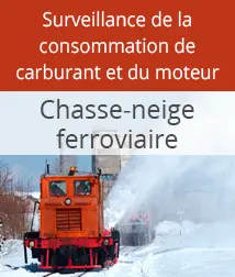 Surveillance embarquée du niveau de carburant, de la consommation de carburant et de l’état du moteur sur une chasse-neige ferroviaire