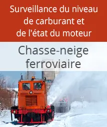 Surveillance embarquée du niveau de carburant, de la consommation de carburant et de l’état du moteur sur une locomotive chasse-neige