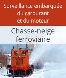 Surveillance embarquée du niveau de carburant, de la consommation de carburant et de l’état du moteur sur une chasse-neige ferroviaire