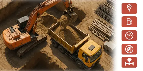 Telemática para maquinaria de construcción: Monitoreo remoto de flotas y gestión de combustible