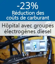 Contrôle du carburant des groupes électrogènes de secours CAT d’un hôpital en Ouganda